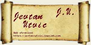 Jevtan Utvić vizit kartica